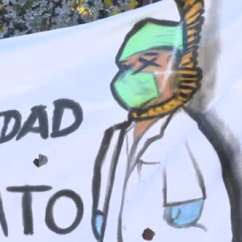 Nuevas protestas en Madrid cuando se cumplen 10 días de la huelga de médicos 