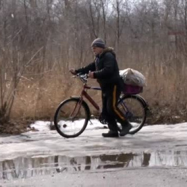 Los más mayores de Bajmut no abandonan sus casas