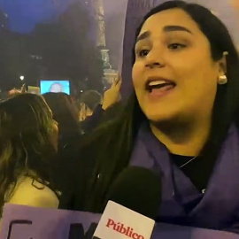 Tania Zamora, mexicana, durante la manifestación del 8M en Madrid: "México es el país más feminicida del mundo"