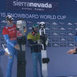 Lucas Eguibar gana la prueba de la Copa del Mundo de Snowboard Cross de Sierra Nevada
