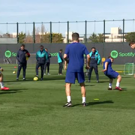 Sesión de recuperación para el Barça tras llevarse el Clásico  