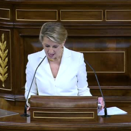 Yolanda Díaz a Tamames: "Solo se ha dirigido a las mujeres en su discurso para reprocharnos la baja fecundidad. Parecemos no existir"