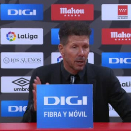 Simeone, tras la victoria por la mínima del equipo colchonero: "La expulsión nos generó más dificultades que posibilidades"