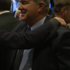 Laporta apadrina la proclamación de Asensi como nuevo presidente de la Agrupació de Jugadors del FC Barcelona