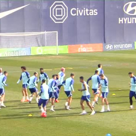 El Atlético sigue preparando el derbi
