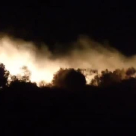 Incendio forestal entre las localidades de Selva del Camp y Vilaplana en Tarragona