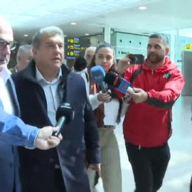 Silencio de Laporta a preguntas de la prensa sobre la relación con Florentino