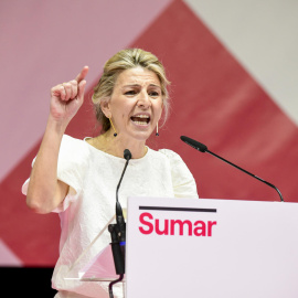 Yolanda Díaz: "Las mujeres no somos de nadie y yo tampoco soy de nadie.  Estamos cansadas de tutelas, de ser ninguneadas"