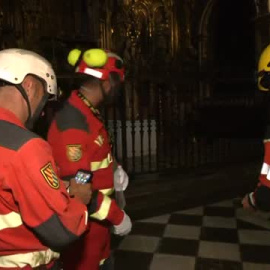 Simulacro de terremoto en la Catedral de Granada para poner a prueba la protección del patrimonio cultural