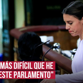Irene Montero ante la reforma del PSOE de la ley del 'sólo sí es sí': "Es el día más difícil que he vivido en este Parlamento"