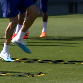 El Barça sigue preparando su duelo frente al Atlético de Madrid   