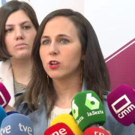 Belarra señala al PSOE: "Está haciendo daño a la coalición pactando con el PP un retroceso en derechos de las mujeres"