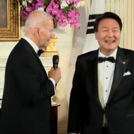 El presidente de Corea del Sur canta 'American Pie' en la cena de gala en la Casa Blanca