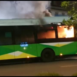 Arde en Vigo un autobús del transporte público sin causar heridos