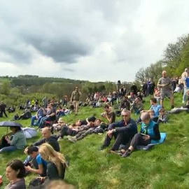 Demuelen en Alemania el puente del valle de Rahmede 
