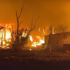 Arden varias chabolas en un incendio en Fuenlabrada