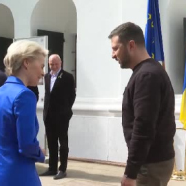 Zelenski recibe a Von del Leyen en Kiev
