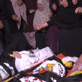 Masivo funeral de los comandantes de la Yihad asesinados en Gaza
