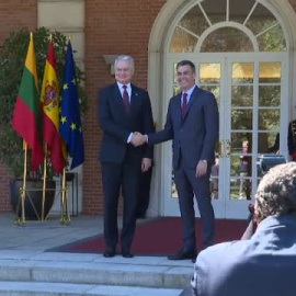 Sánchez recibe al presidente de Lituania, Gitanas Nauseda, en La Moncloa