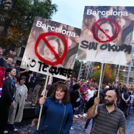 Así ha sido la manifestación deshinchada de Desokupa en Barcelona