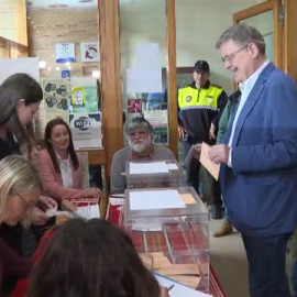 Ximo Puig vota en Morella: "Espero que voto a voto, la Comunidad Valenciana continúe avanzando"