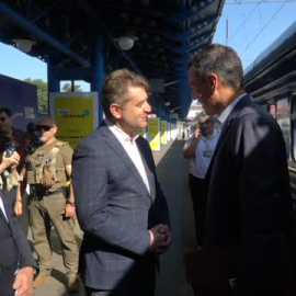 Pedro Sánchez llega a Kiev con motivo del inicio de la Presidencia española del Consejo de la UE