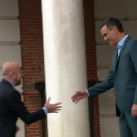 Pedro Sánchez se reúne con el presidente del Consejo Europeo en la Moncloa
