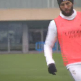 Primer entrenamiento de la semana en Valdebebas   