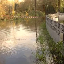 La borrasca desborda ríos en Galicia