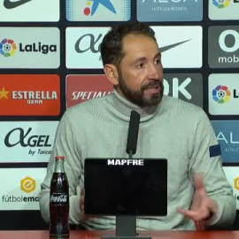 Machín sobre el gol anulado al Mallorca: "No me creía que no se hubiera pitado falta antes"