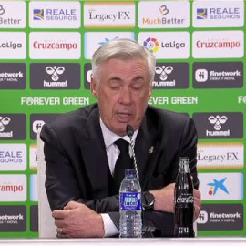 Ancelotti tras el 0-0 en el Benito Villamarín: "Nos falta un poco más de eficacia y menos mirarse"