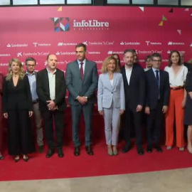 Yolanda Díaz e Irene Montero, cada una por su lado en el decimo aniversario del diario digital Infolibre 