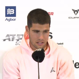 Alcaraz ante la ausencia de Nadal en el Godó: "No me siento más favorito"