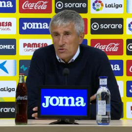 Setién: "Nada más empezar hemos encajado un gol y hemos tenido que ir a remolque"
