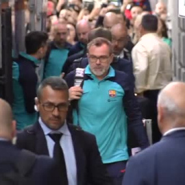 El Barça llega a Madrid en tren