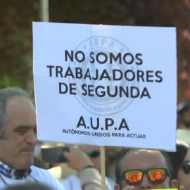 Miles de autónomos piden mejores condiciones en las calles de Madrid