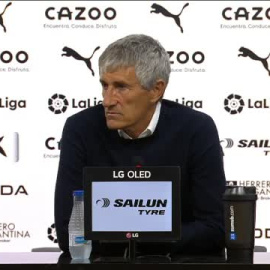 Quique Setién: "Ganar partidos no es nada fácil para ningún equipo, todo el mundo se está jugando cosas"