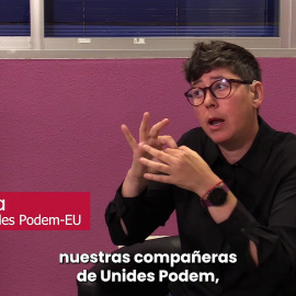 Pilar Lima: "Contamos con nuestras compañeras de Unides Podem, Incluyendo a Yolanda Díaz, como es obvio, porque es nuestra vicepresidenta de Unidas Podemos"
