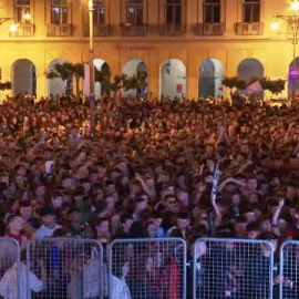 Así disfrutaron los 'rojillos' en Pamplona de la final de Copa del Rey