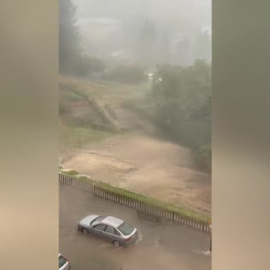 En Lugo se recuperan de la tormenta de lluvia y granizo que puso la ciudad patas arriba