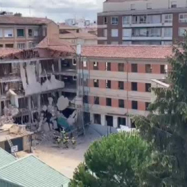 Un desaparecido y dos heridos en el derrumbe de un colegio en obras en Logroño
