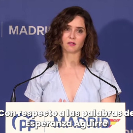 VÍDEO | Ayuso abronca a Aguirre y cierra filas con Feijóo: "Tiene que ser el candidato"