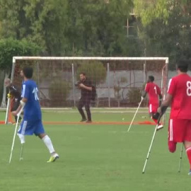 Futbolistas amputados entrenan en Gaza para el campeonato de 2023