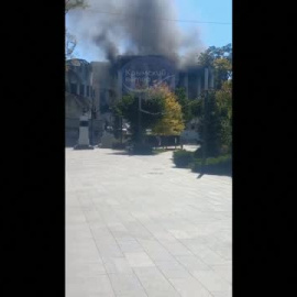 Imágenes del ataque ucraniano contra el cuartel general de la flota rusa del Mar Negro