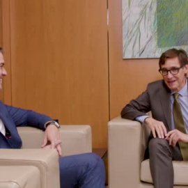 Pedro Sánchez y Salvador Illa mantienen una reunión en Ferraz