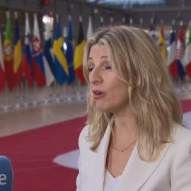 Yolanda Díaz dice sentirse "muy orgullosa" del papel del Gobierno en la guerra de Gaza