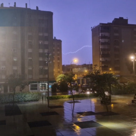 Huelva, en aviso naranja, amanece con tormentas y sin clases