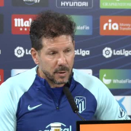 Simeone: "No nos alejamos del partido a partido y de estar pendientes del Mallorca, que está haciendo un gran trabajo"
