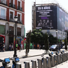 El PSOE denuncia en la JEC la nueva lona del odio instalada en Madrid