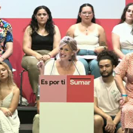 Yolanda Díaz acusa a Feijóo de mentir sobre los datos de empleo
